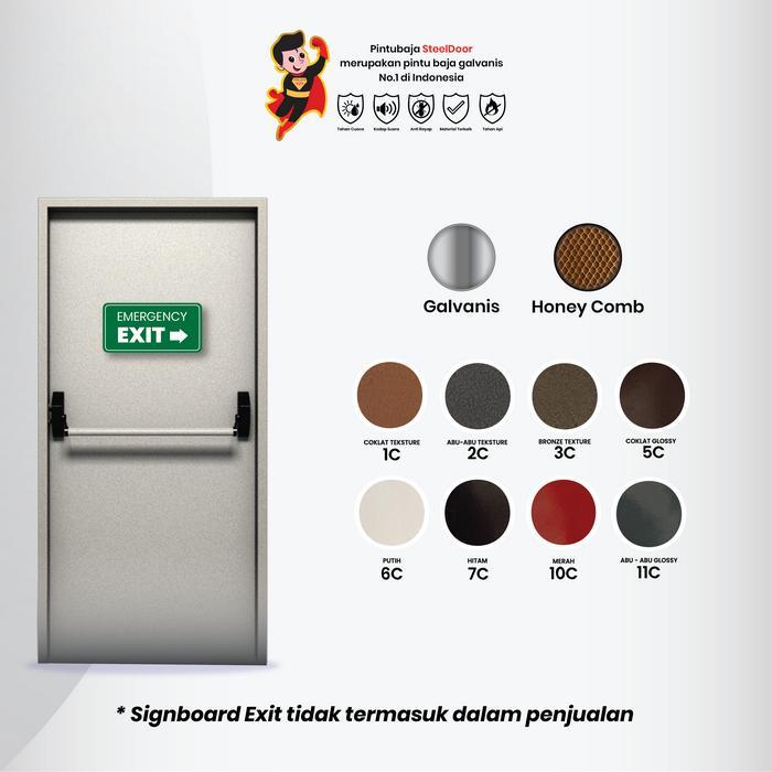EXIT DOOR PINTU BAJA EXIT PINTU CUSTOM GOLDEN AGIN 90X224