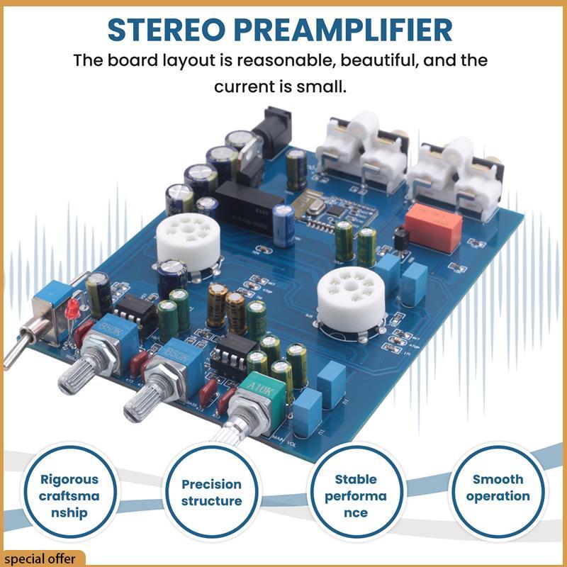A68Z Bluetooth Tube Preamplifier Fever Hifi 6J5 Bile Vacuum Tube Preamp NE5532 Pre Amplifier Tone