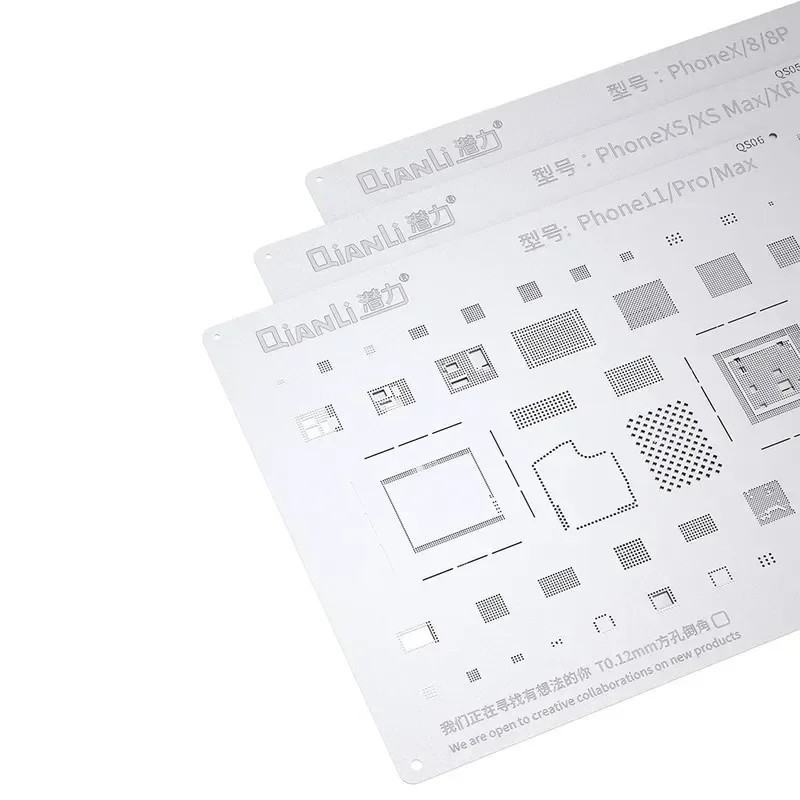 QIANLI MEGA-IDEA Black BGA Reballing Stencil Multifunction Universal Net for iPhone 6-16 Pro Max
