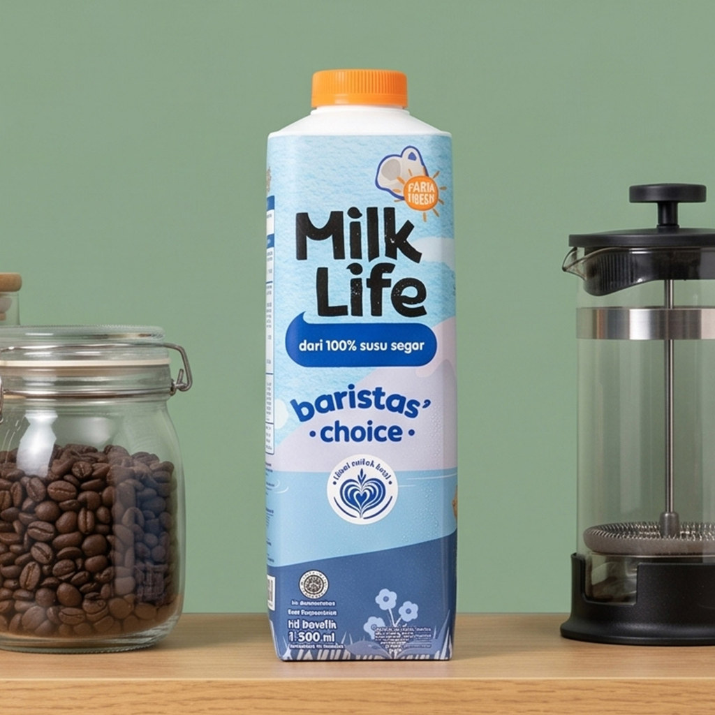 Milk Life Barista's Choice Fresh Milk Untuk Kopi, Latte & Minuman 1 Lt