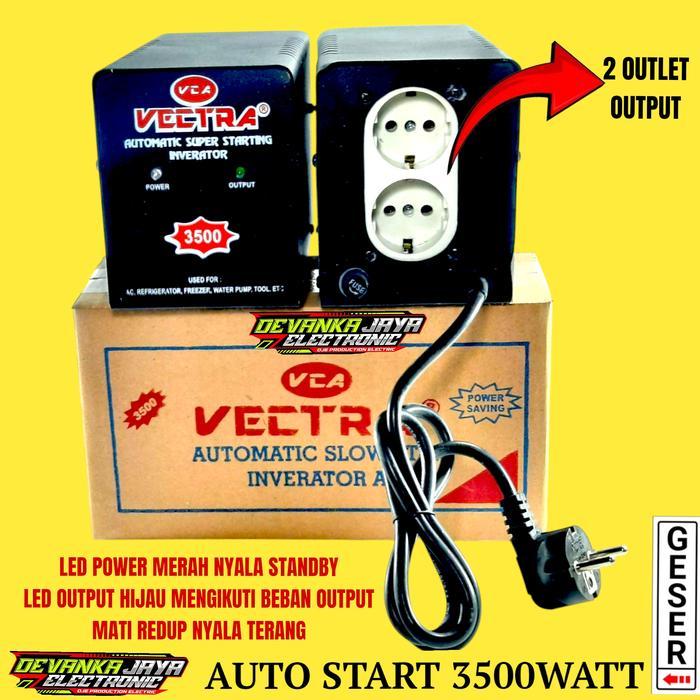 Premium Auto Start Power Starting Vectra 3500 Watt Slow Start & Soft Start Inverter Penstabil Daya