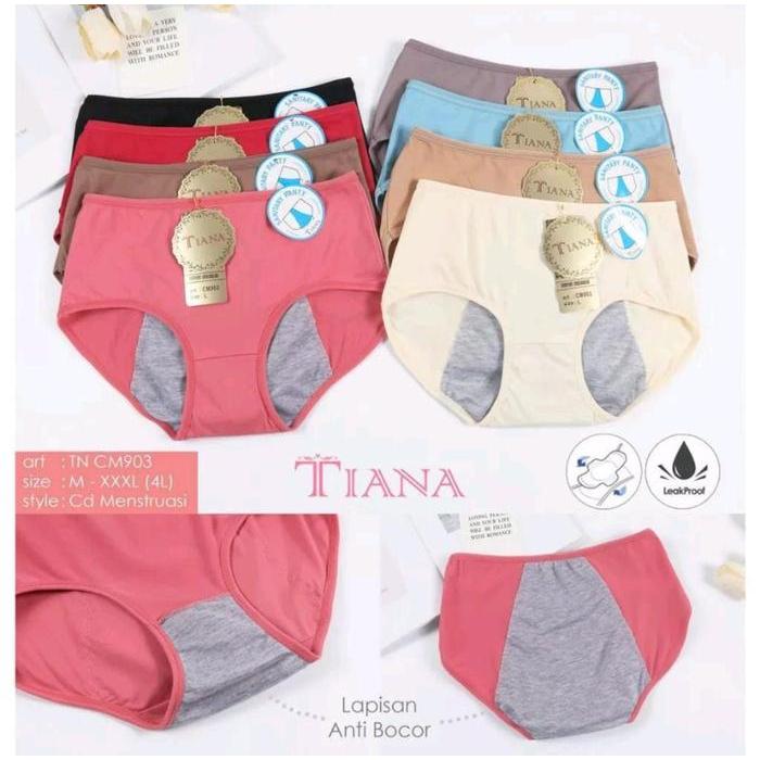 PROMO 1 LUSIN Celana Dalam Menstruasi TIANA CM 903 - CD Mens WANITA - Anti Tembus - Anti Bocor