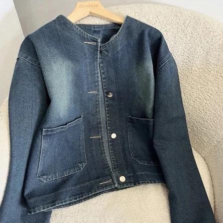 Clara Jaket Jeans Oversize Model Crop Pasti Promo