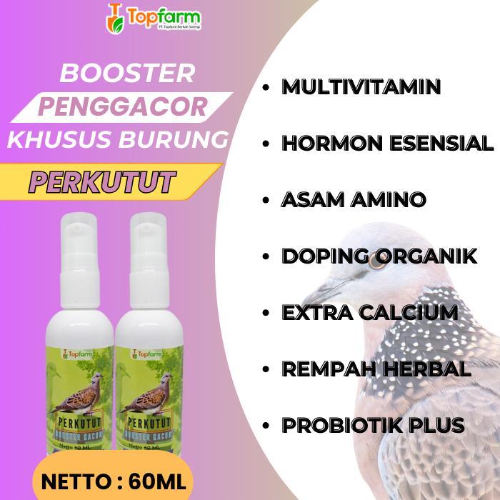 Terlaris Vitamin Burung Perkutut 60Ml/ Obat Perkutut Agar Gacor/ Vitamin Perkutut Super Gacor/