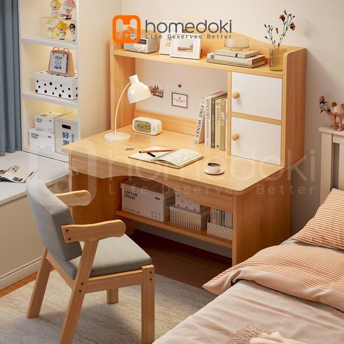 Homedoki Meja Belajar/Meja Belajar Anak/Meja Belajar Minimalis/Meja Belajar Aesthetic/Meja Rias