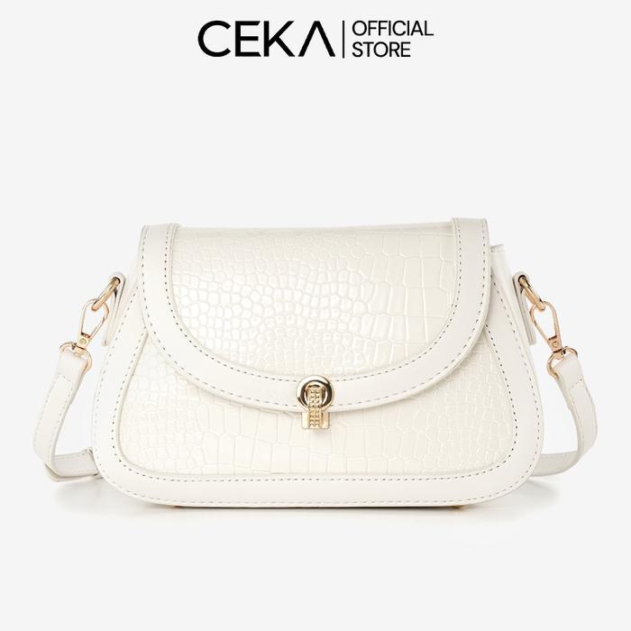 Elizabeth - Tas Selempang Wanita Croco Sling Bag Bahu Shoulder Terbaru Branded Original Premium -
