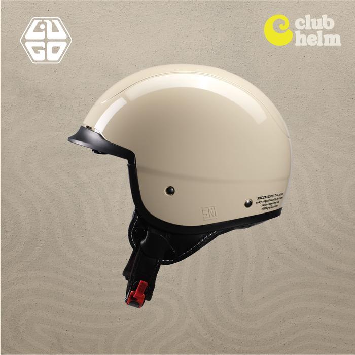 Helm Bogo Retro Dewasa Unisex Cowo Cewe Pria Wanita Classic Lugo Schott - Clubhelm Jkt