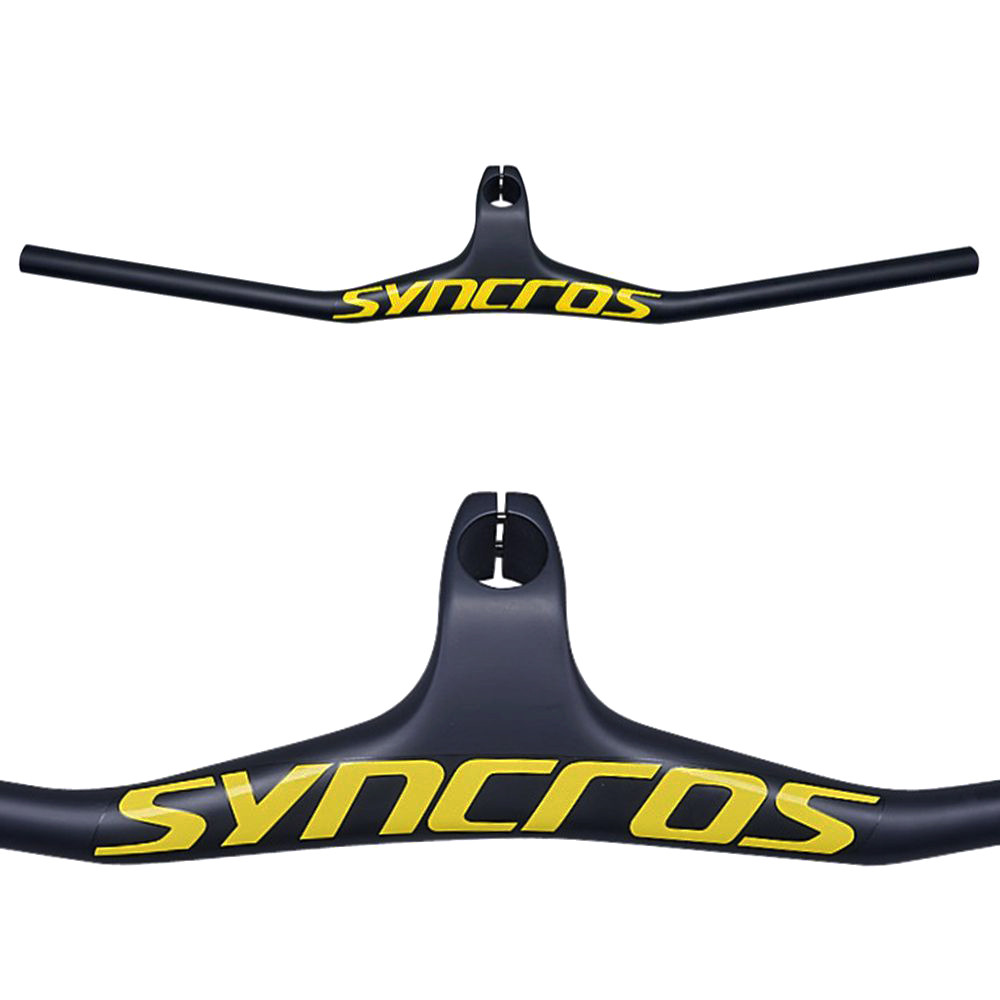 Syncros Handlebar Mountain Bike Handle Bars Carbon Fiber Bike Integrated One-shaped Handlebar With