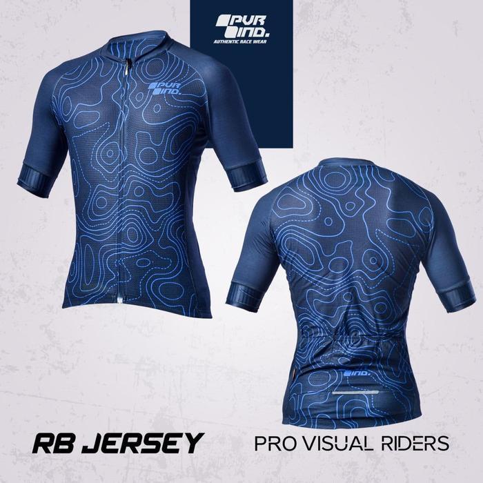 Jersey XC ROAD BIKE PVR Biru Navy - Jersey Roadbike jersey sepeda