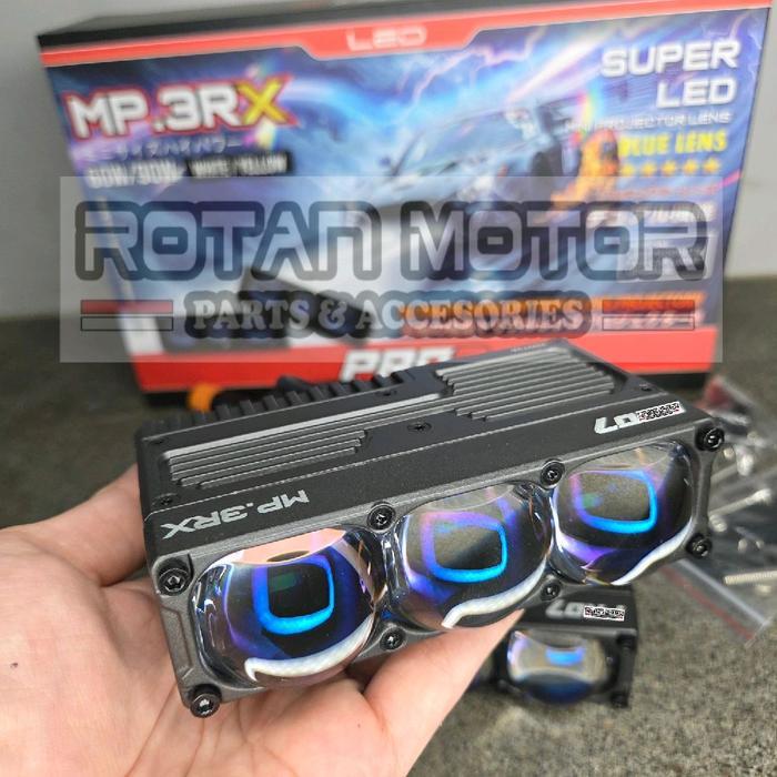 TRIPLE MINI Projie PRO7 MP.3RX Blue Lens 2x 60W/90W / MP3RX / MP3 RX / MINI PROJIE VIRAL Output