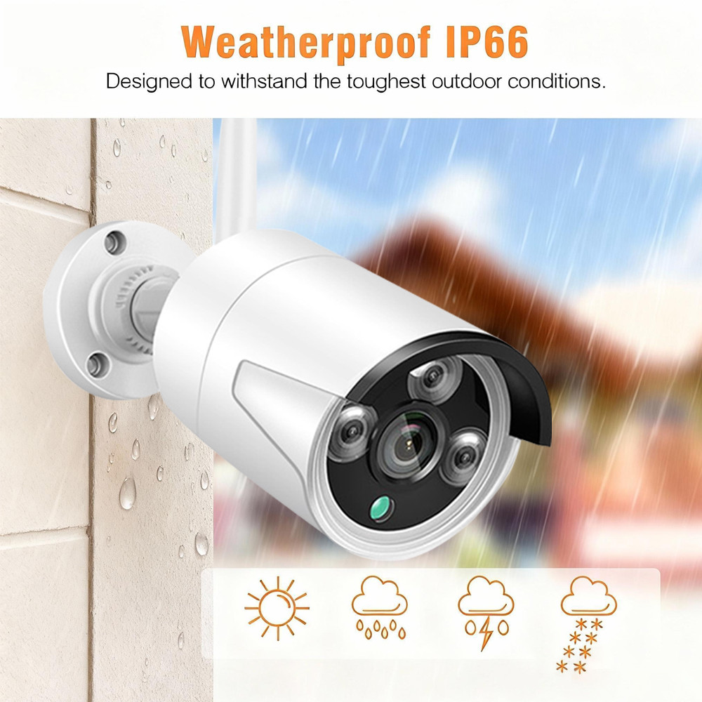 5MP WiFi CCTV Camera Security System IR Night Vision Bullet Camera Set 16CH NVR Wireless CCTV