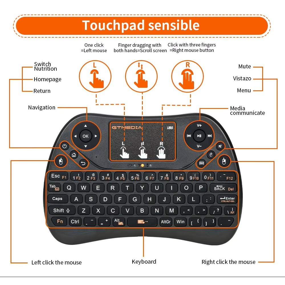 GTmedia i8s Portable mini keyboard.