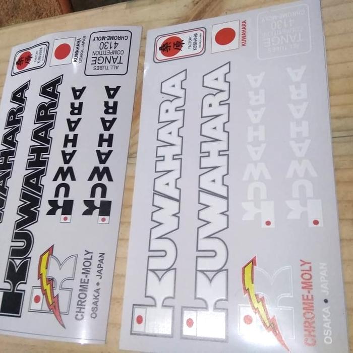 Sticker Decal Frame Sepeda Jadul Vintage Balap Kuwahara Terlaris