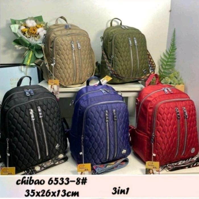 Tas Ransel Wanita Chibao Import Terbaru 6533 Bahan Parasut