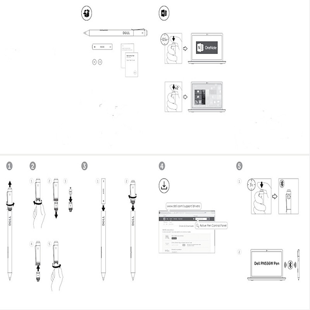 For Dell Active Stylus Pen Pressure Sensitive Stylus Pen PN557W Tablet Touch Pen for Dell XPS 9365