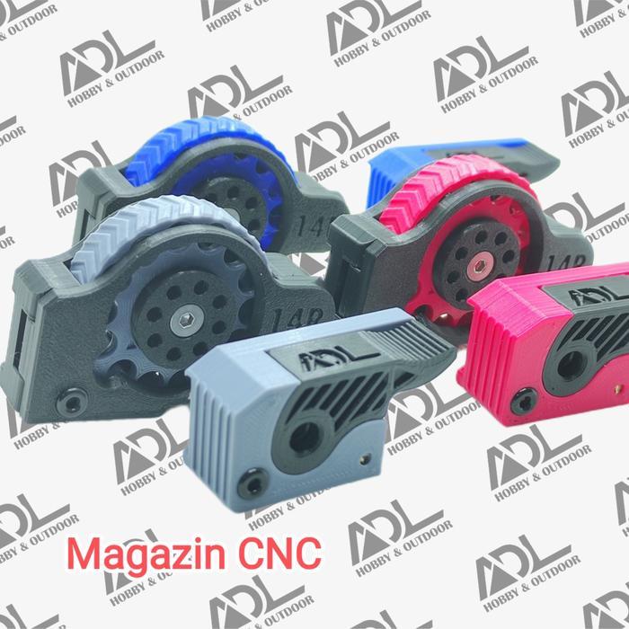 PAKET HEMAT Magazine 14round OTOMATIS magnet + Single Shot Jungkit CNC