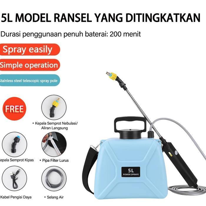 Semprotan Elektrik Gendong 13 Liter Alat Semprot Tanaman Cuci Mobil Sprayer Baterai Tipe Pundak