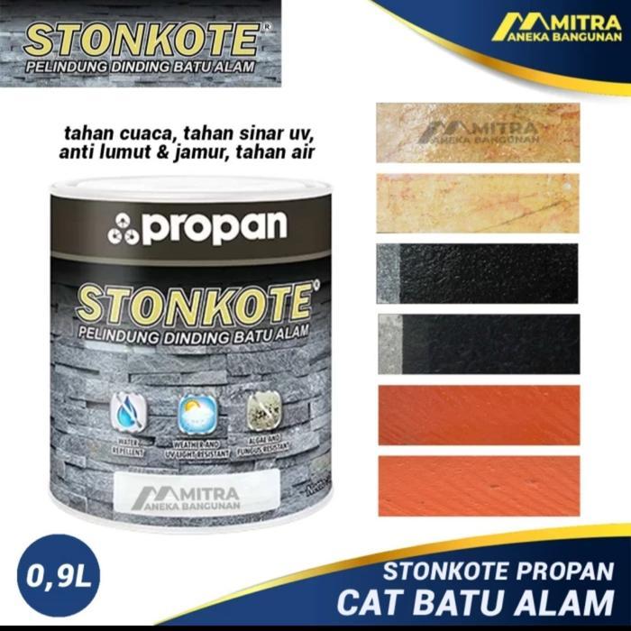 CAT PROPAN PERNIS BATU ALAM STONKOTE - CLEAR - BLACK - MERAH -0,9 LTR
