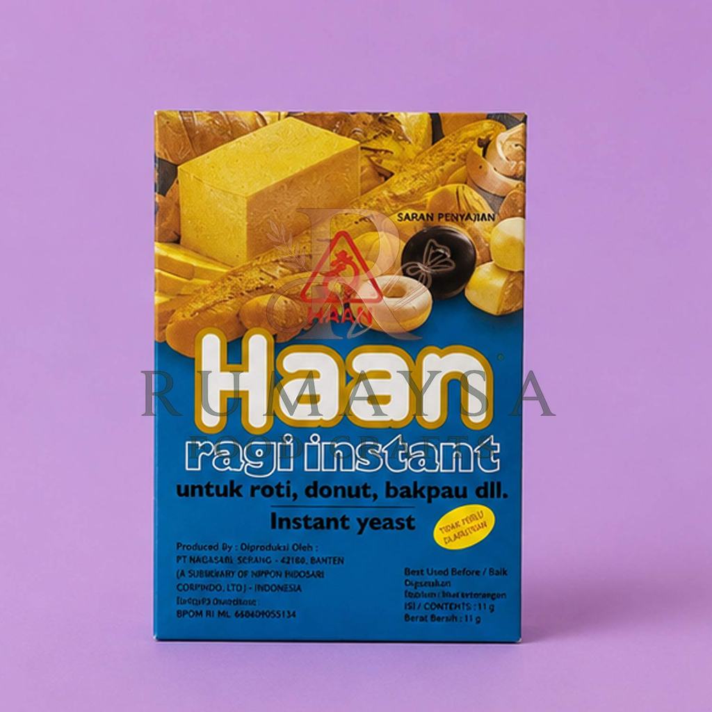 Haan Ragi Instan Sachet 11Gr Isi 4 Pengembang Roti dan Adonan Bakery