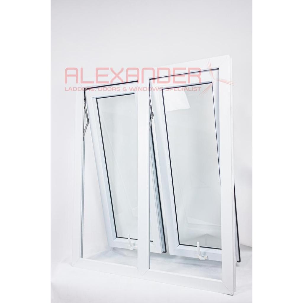 JENDELA RUMAH UPVC DOUBLE AWNING JENDELA RUMAH 2 DAUN 100X120 ALEXAN
