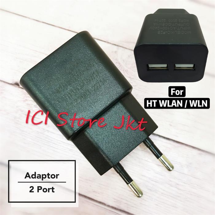 Ada Stok Charger ht wlan 2 lubang / adaptor ht wlan 2 lubang