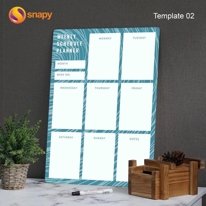 Weekly Planner Akrilik Wall Planner Dinding Schedule Board