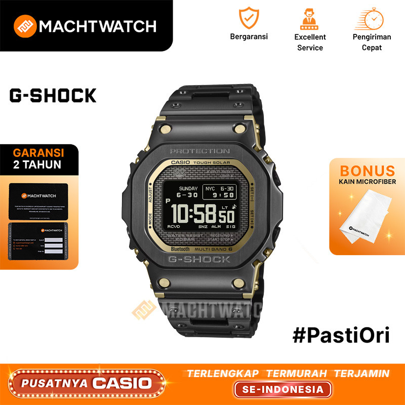 Jam Tangan Pria Casio G-Shock GMW-BZ5000BD-1DR Full Metal Digital Dial Stainless Steel Band