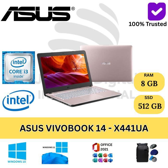 ASUS VIVOBOOK 14 X441UA Intel Core i3 RAM 8gb SSD 512gb INTEL UHD 14" W10 OFFICE 2021 - ROSEGOLD, DI