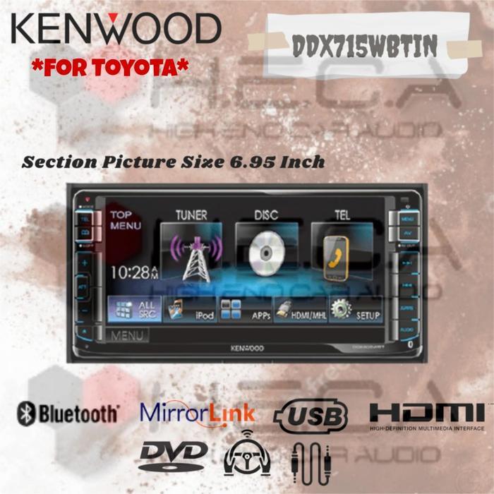 Ready Kenwood DDX-715WBT IN Head Unit For TOYOTA Double Din WIDE 715WBTIN