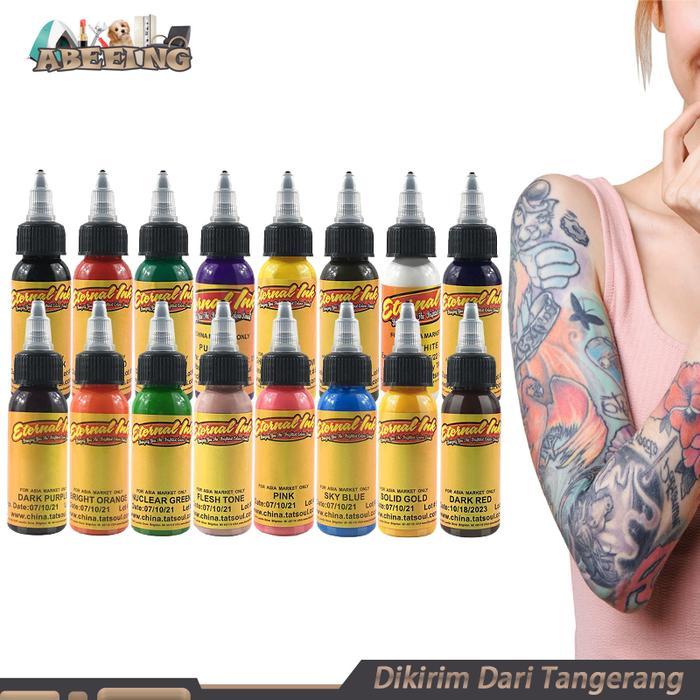 16 Warna Tinta Tato Permanen Tato Tinta Set Tattoo Ink Set Terlaris