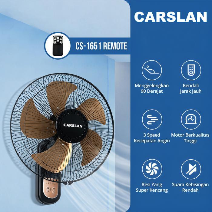 "New" Kipas Angin Tornado Wallfan/ Kipas Dinding Tornado 16inch Carslan CS-1651 kip as