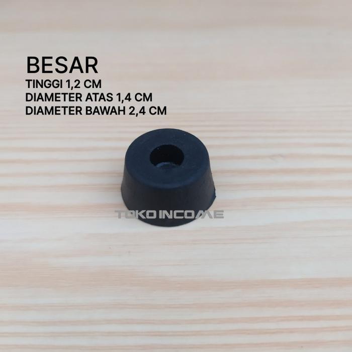 Karet Bulat Hitam Large / Kaki Sofa / Kaki Lemari