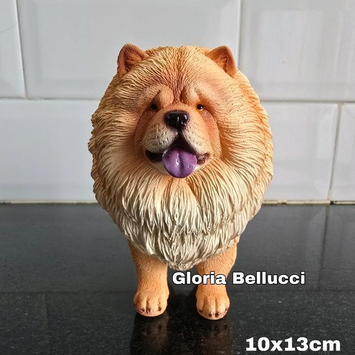 patung anjing chow chow pajangan doggy chowchow dekorasi hiasan rumah / petshop