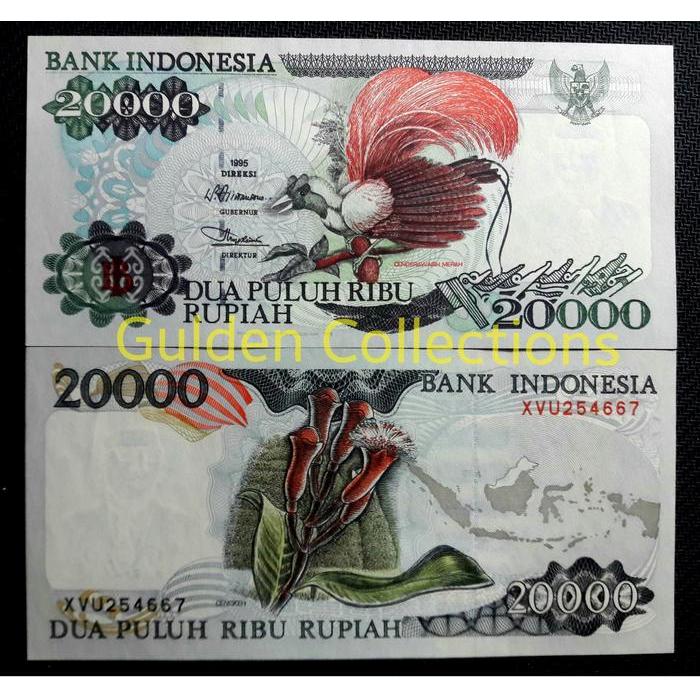 Uang Kuno Indonesia 20000 Cendrawasih UNC