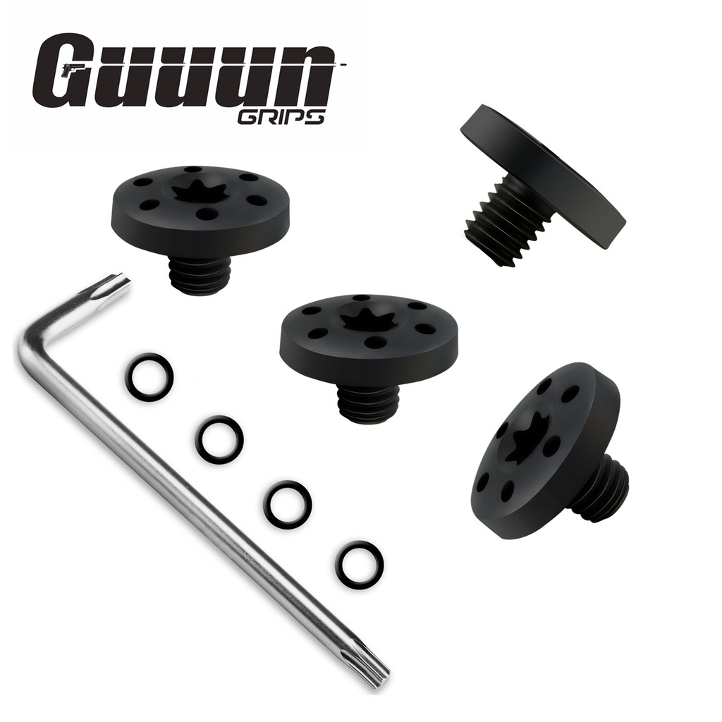 Guuun Screws for Taurus PT92 / PT99 Grips, 4 Thin Screw Thicker Black T2-Screw-S