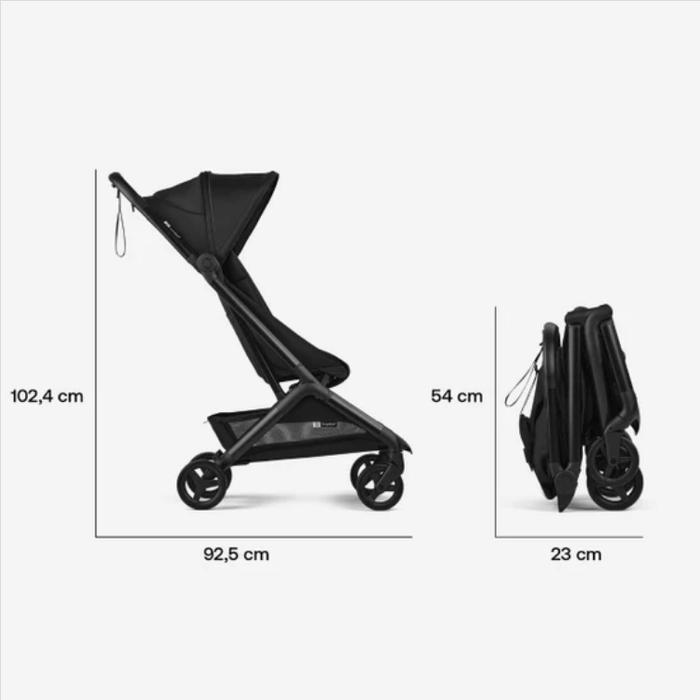 KOMPLIT Bugaboo Butterfly Stroller V2 2 Versi 2 Latest Version - Chassis Black Stormy Blue Midnight