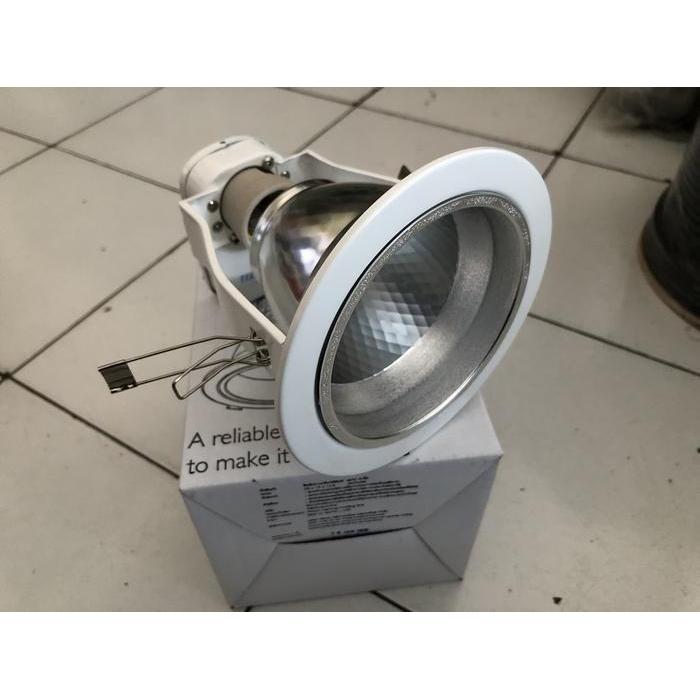 "New" Downlight philips fbs111 c max 15w e27 list putih white 4 inch
