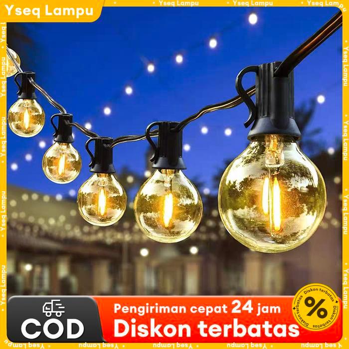 Awet Dekorasi FestivalLampu led filamen E12,10 lampu-panjang 3 meter,25 lampu-panjang 7