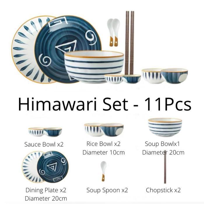 Set Piring Makan Keramik Jepang