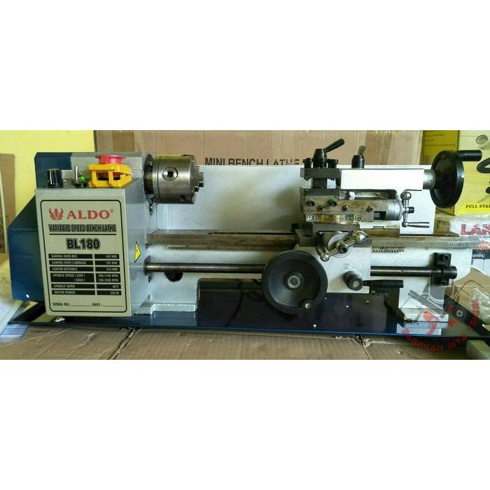 Mesin Bubut Mini Variabel Speed Bench Lathe Aldo Bl-180 Terbaru 