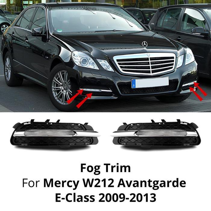Fog Trim Old Mercedes W212 Amg Bumper Strip Grille Chrome Cover E200