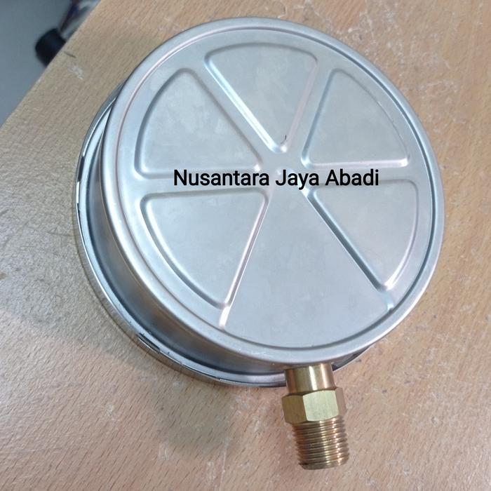 Vacuum Vakum Vacum Gauge Stainless 6 " Inchi -760 - 0 Mmhg -1 - 0 Bar