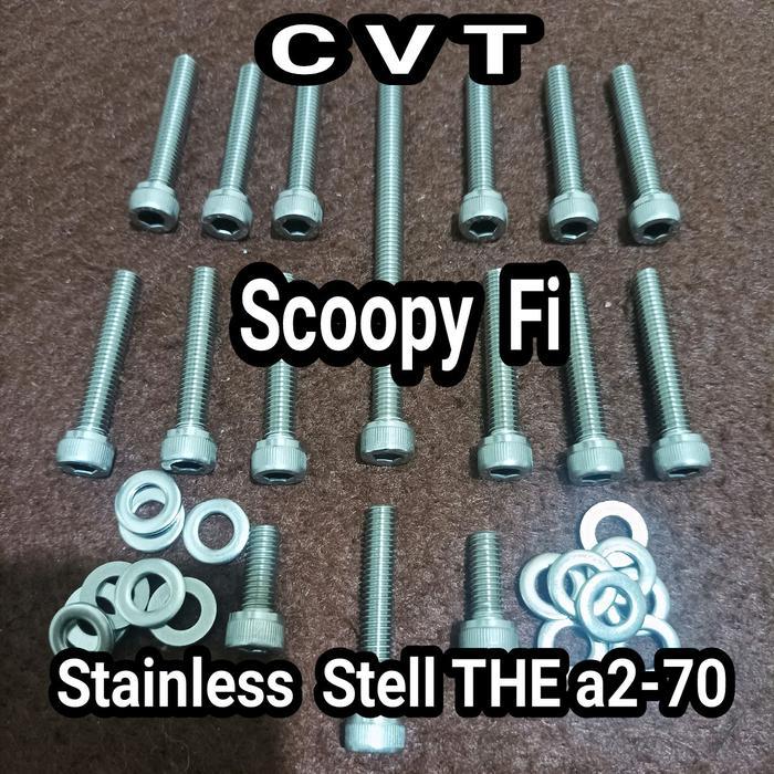 baut cvt scoopy fi set L stainless