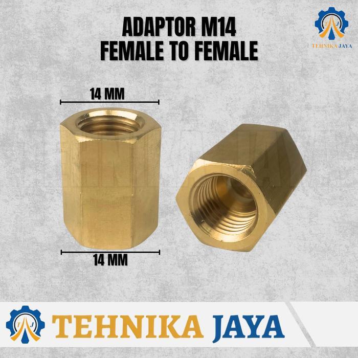 Moonieshopline Converter Adaptor Sambungan Penyambung Penghubung Nepel Thread Drat M14 14 Mm 14Mm