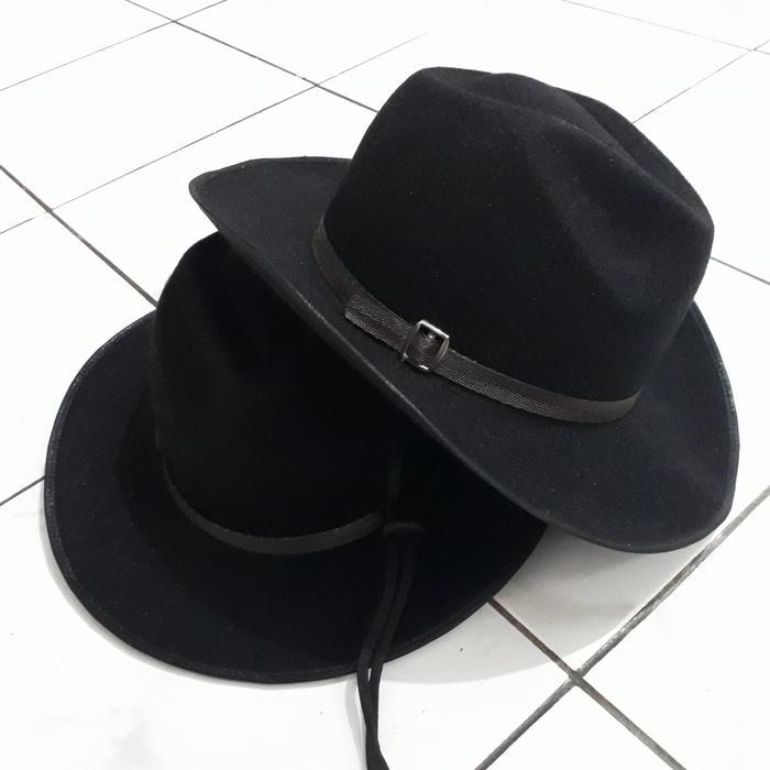 Topi Fedora Laken Tali Dagu