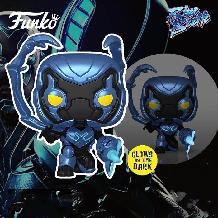 HOT SALE ORIGINAL FUNKO POP BLUE BEETLE GLOW IN THE DARK GITD FIGURE DC TOY TERMURAH