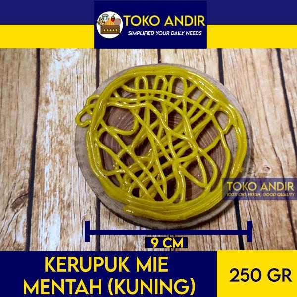 "New" Kerupuk Mie Kualitas Super (Kuning) 250gr - Besar, Asli Buatan Bandung, Diameter 10-11cm,