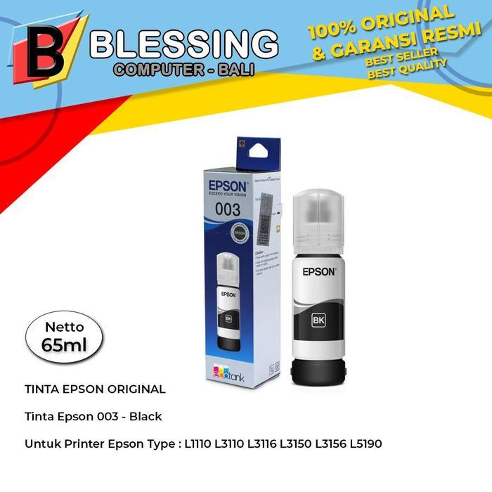 Tinta Epson 003 Black / Epson 003 L1110 L3110 L3116 L3150 L3156 L5190 Diskon Sale