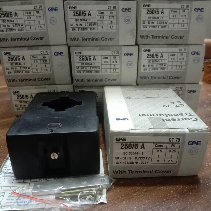CT GAE CT 70 250/5A CURRENT TRANSFORMER CT70 GAE 250/5A Original KWH2 24R