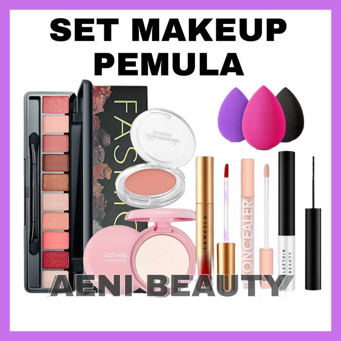 Paket Kosmetik 21 In 1 Alat Make Up Lameila Varian Super Lengkap Terlaris [ Gratis Sunscreen ] /Set